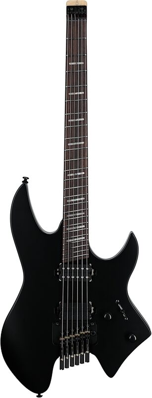 open zoom image for Sire Larry Carlton X6 Headless Electric Guitar (with Gig Bag), Black Satin, Full Straight Front
