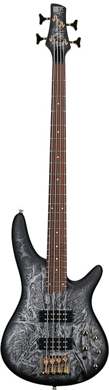 open zoom image for Ibanez SR300EDX Electric Bass Guitar, Black Ice Frozen Matte, Full Straight Front