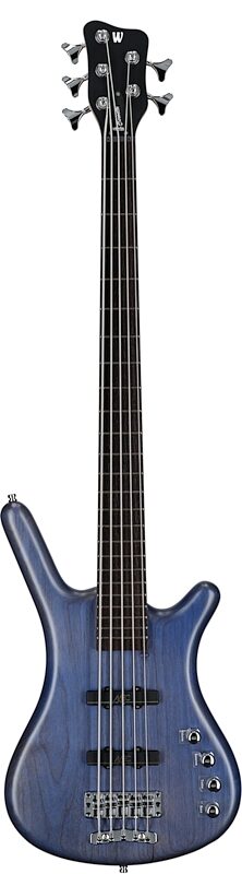 open zoom image for Warwick RockBass Corvette Basic 5 Active Electric Bass, 5-String, Ocean Blue, Full Straight Front