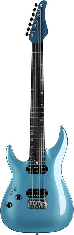 open zoom image for Schecter Aaron Marshall AM-7 Electric Guitar, 7-String, Left-Handed, Cobalt Slate, Full Straight Front