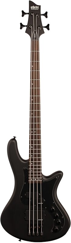 open zoom image for Schecter Stiletto Stealth-4 Electric Bass, Satin Black, Full Straight Front