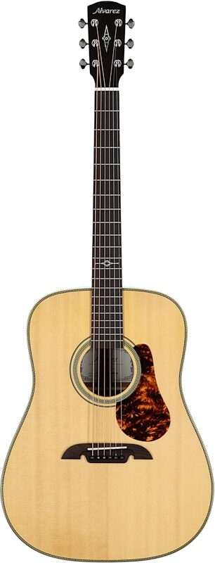 open zoom image for Alvarez MD60 Herringbone Masterworks Dreadnought Acoustic Guitar (with Gig Bag), New, Full Straight Front