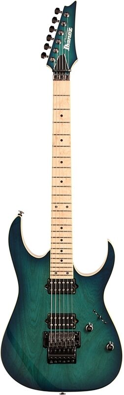 open zoom image for Ibanez RG652AHM Prestige Electric Guitar (with Case), Nebula Green Burst, Full Straight Front