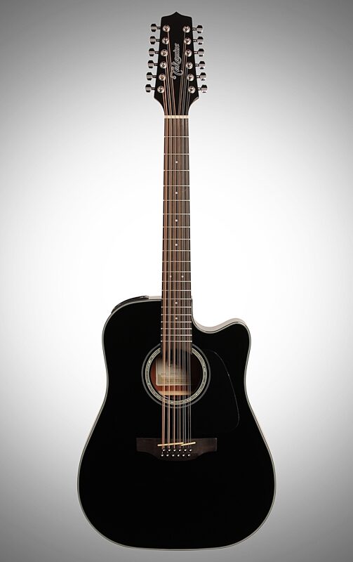 open zoom image for Takamine GD30CE Cutaway Acoustic-Electric Guitar, 12-String, Black, Full Straight Front