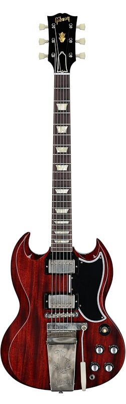 open zoom image for Gibson Custom Shop 1964 SG Standard Maestro Vibrola VOS, (with case), Cherry, Full Straight Front