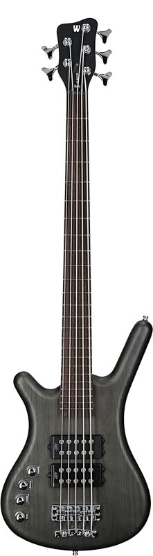open zoom image for Warwick RockBass Corvette Basic 5 Left-Handed Bass Guitar, 5-String, Black, Full Straight Front