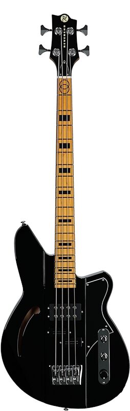 open zoom image for Reverend Brad Houser Basshouser Fatfish 32 Electric Bass, Satin Midnight Black, Full Straight Front