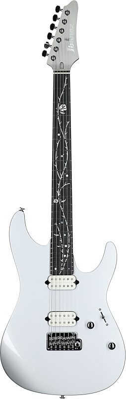 open zoom image for Ibanez TOD10 Tim Henson Electric Guitar (with Gig Bag), Classic Silver, Open Box (Very Good), Full Straight Front