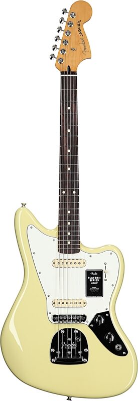 open zoom image for Fender Player II Jaguar Electric Guitar, with Rosewood Fingerboard, Hialeah Yellow, Full Straight Front