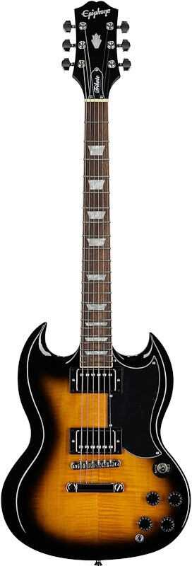 open zoom image for Epiphone SG Tribute Plus Electric Guitar, Vintage Sunburst, Open Box (Very Good), Full Straight Front
