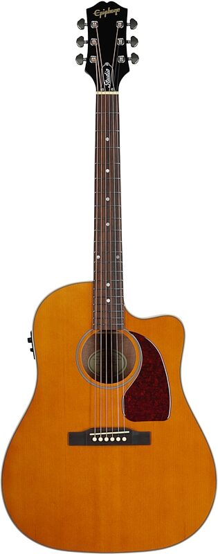 open zoom image for Epiphone J-45 Studio EC Acoustic-Electric Guitar (with Gig Bag), Natural, Full Straight Front