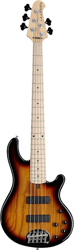 open zoom image for Lakland Skyline 55-01 Electric Bass, 5-String, 3-Tone Sunburst, Open Box (Very Good), Full Straight Front