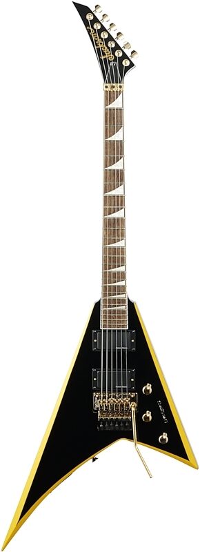 open zoom image for Jackson X Series Rhoads RRX24 Electric Guitar, with Laurel Fingerboard, Black with Yellow Bevel, Open Box (Good), Full Straight Front