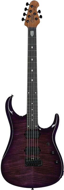 open zoom image for Sterling by Music Man JP150 DiMarzio Guitar, Purple Nebula, Ebony Fretboard, Full Straight Front