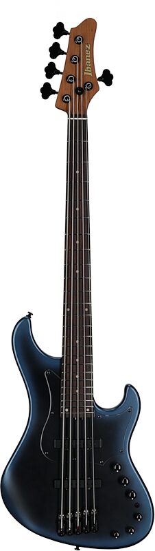 open zoom image for Ibanez MDM1005 Mode Electric Bass, 5-String (with Gig Bag), Midnight Arctic Ocean, Full Straight Front