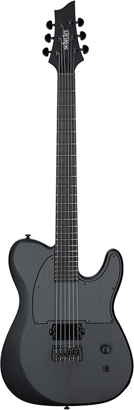 open zoom image for Schecter PT Black Ops Electric Guitar, Satin Black Open Pore, Full Straight Front