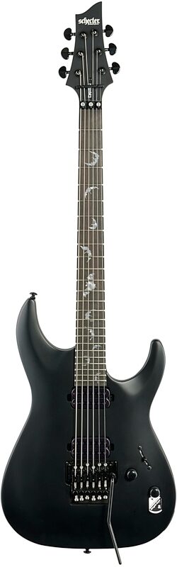 open zoom image for Schecter Damien-6FR Electric Guitar, Satin Black, Full Straight Front