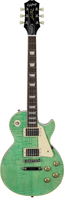 open zoom image for Epiphone Inspired by Gibson Les Paul Standard '50s Electric Guitar (with Gig Bag), Seafoam Green, Laurel Fretboard, Full Straight Front