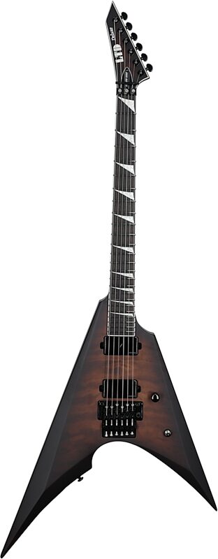 open zoom image for ESP LTD Arrow-1000QM Electric Guitar, Dark Brown Sunburst, Full Straight Front