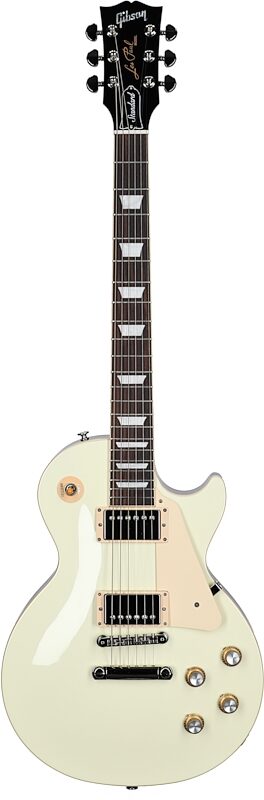 open zoom image for Gibson Les Paul Standard '60s Custom Color Electric Guitar, Plain Top (with Case), Classic White, Full Straight Front