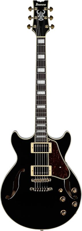 open zoom image for Ibanez AM73 Artcore Semi-Hollowbody Electric Guitar, Black, Full Straight Front