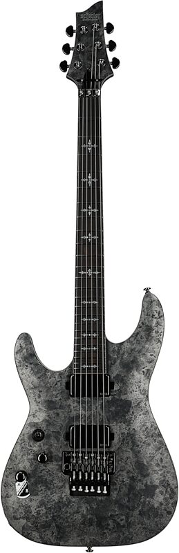 open zoom image for Schecter Ernie C C-1 Left Handed Electric Guitar, Black Reign, Full Straight Front