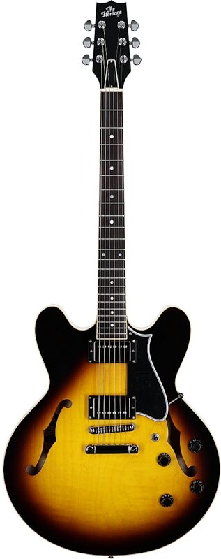 open zoom image for Heritage Standard H-535 Semi-Hollowbody Electric Guitar (with Case), Original Sunburst, Full Straight Front