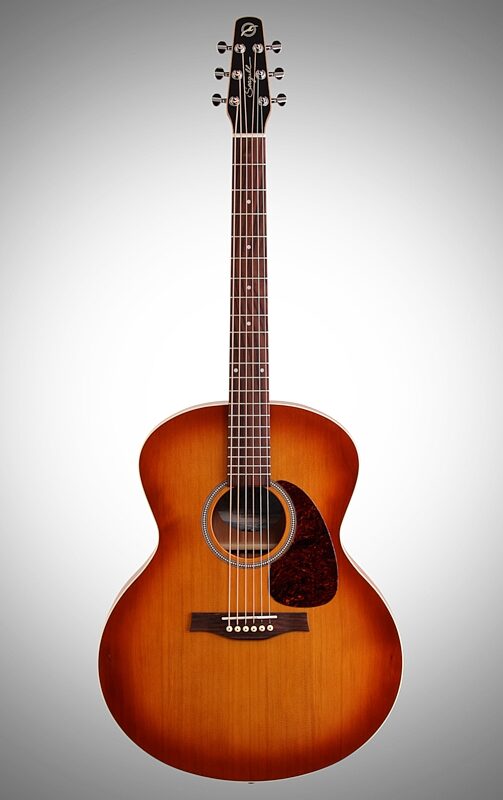 open zoom image for Seagull Entourage Rustic Mini Jumbo Acoustic Guitar, New, Full Straight Front