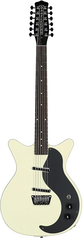 open zoom image for Danelectro 12SDC Electric Guitar, 12-String, Vintage White, Full Straight Front