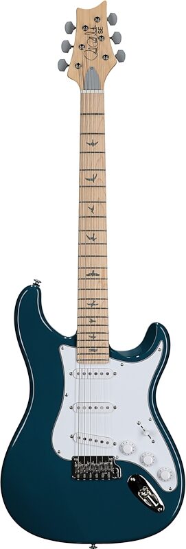 open zoom image for PRS Paul Reed Smith SE Silver Sky Electric Guitar, Maple Fretboard (with Gig Bag), Nylon Blue, Full Straight Front