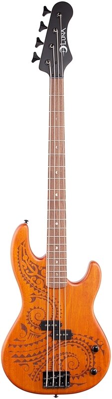 open zoom image for Luna Tattoo Electric Bass, New, Full Straight Front