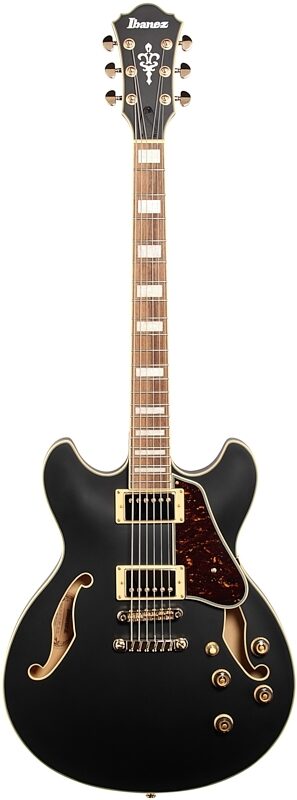 open zoom image for Ibanez AS73G Artcore Semi-Hollowbody Electric Guitar, Black Flat, Full Straight Front