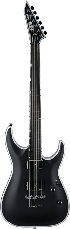 open zoom image for ESP LTD MH-1000NT Bold Binding Electric Guitar, Black Satin, Open Box (Very Good), Full Straight Front