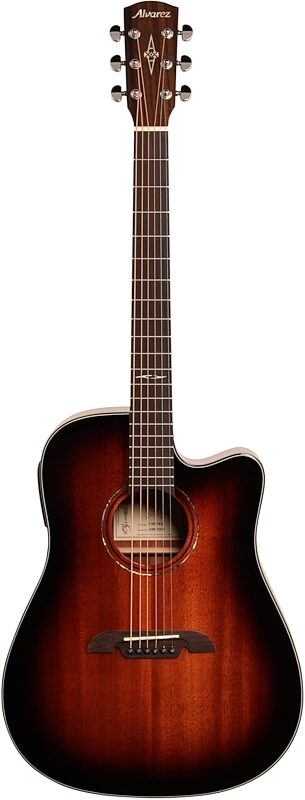 open zoom image for Alvarez AD66CE Dreadnought Acoustic-Electric Guitar, Shadowburst, Full Straight Front