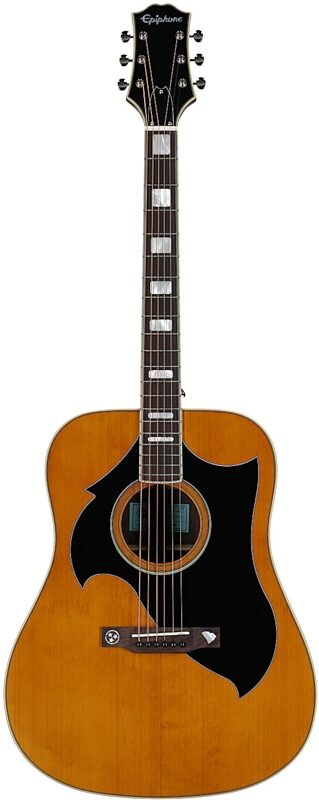 open zoom image for Epiphone Marcus King El Dorado Acoustic-Electric Guitar (with Case), Antique Natural, with Case, Full Straight Front