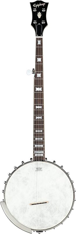open zoom image for Epiphone Mastertone Bowtie Open-Back Banjo (with Gig Bag), Open Box (Very Good), Full Straight Front