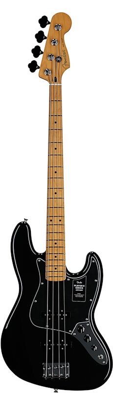 open zoom image for Fender Player II Jazz Electric Bass, with Maple Fingerboard, Black, Full Straight Front