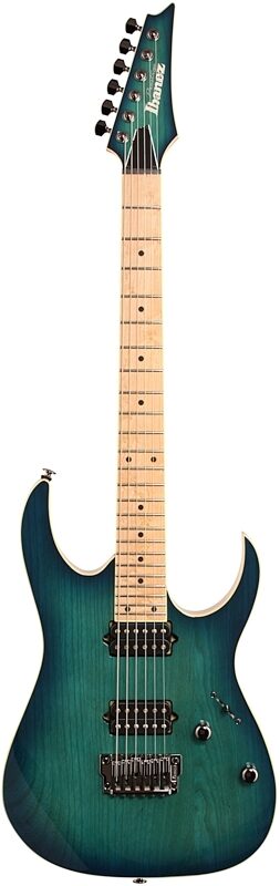 open zoom image for Ibanez RG652AHMFX Prestige Electric Guitar (with Case), Nebula Green Burst, Full Straight Front