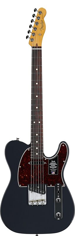 open zoom image for Fender American Professional Classic Telecaster Electric Guitar, Rosewood Fingerboard (with Gig Bag), Faded Black, Full Straight Front