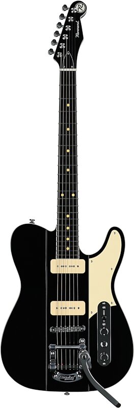 open zoom image for Reverend Greg Koch Gristle 90 Electric Guitar, Midnight Black, Full Straight Front