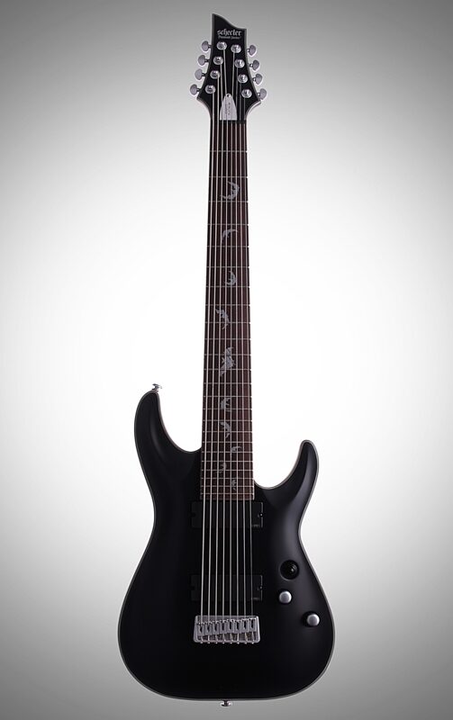 open zoom image for Schecter Damien Platinum 8 Electric Guitar, 8-String, Satin Black, Full Straight Front