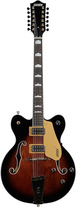 open zoom image for Gretsch G5422G-12 Electromatic Hollowbody Electric Guitar, 12-String, Barrel Burst, Full Straight Front