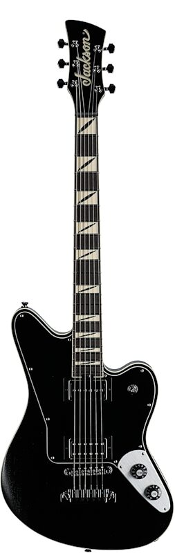 open zoom image for Jackson Pro Series Lee Malia LM87 Electric Guitar (with Gig Bag), Open Pore Black, Full Straight Front