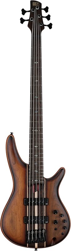 open zoom image for Ibanez SR1355B Premium Electric Bass (with Gig Bag), Dual Mocha Burl, Full Straight Front