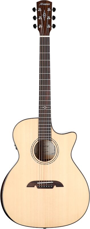 open zoom image for Alvarez AGFM80CEAR Artist Elite Grand Auditorium Acoustic-Electric Guitar, Natural, Full Straight Front