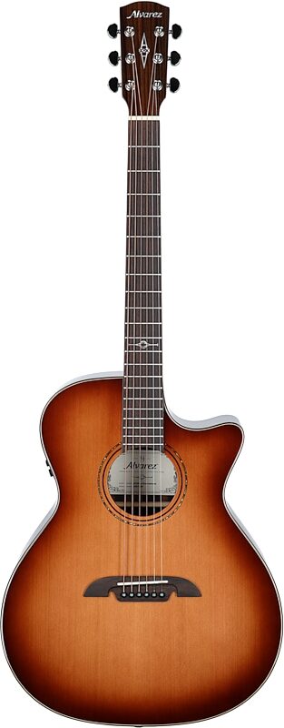 open zoom image for Alvarez AGE95CESHB Artist Elite Grand Auditorium Acoustic-Electric Guitar, New, Full Straight Front