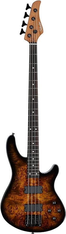 open zoom image for Schecter C-4 Standard Electric Bass, Tobacco Burl, Full Straight Front