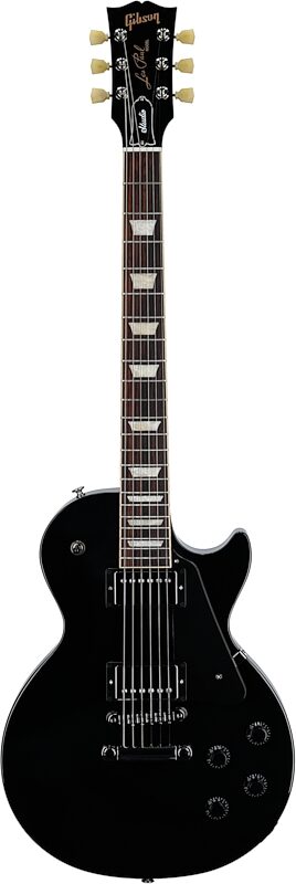open zoom image for Gibson Les Paul Studio Electric Guitar (with Soft Case), Ebony, Full Straight Front