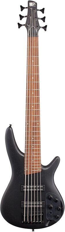 open zoom image for Ibanez SR306E Electric Bass, 6-String, Weathered Black, Full Straight Front