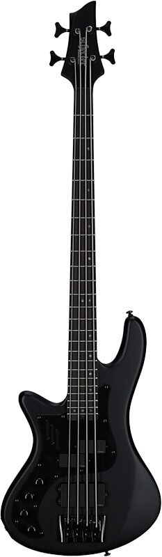 open zoom image for Schecter Stiletto Stealth-4 Pro Electric Bass, Left-Handed, Satin Black, Full Straight Front